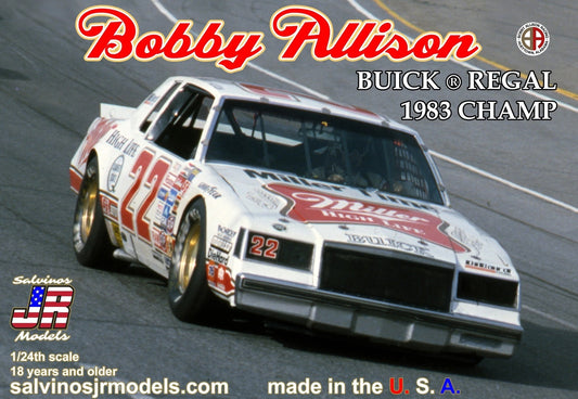 Salvinos J R 1/25 Bobby Allison 1983 Buick Regal Champion Plastic Model Kit