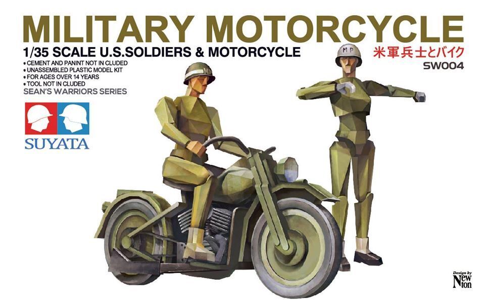 Suyata Military Motorcycle Plastic Model Kit