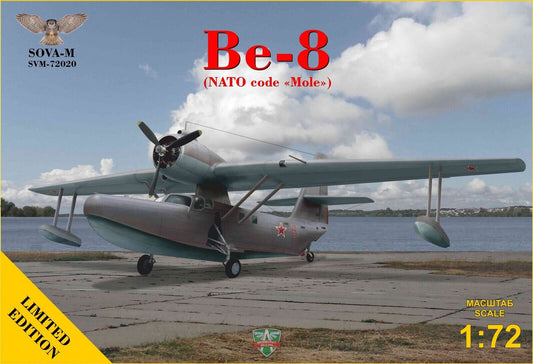 Sova-M 1/72 Be-8 passenger amphibian aircraft Plastic Model Kit