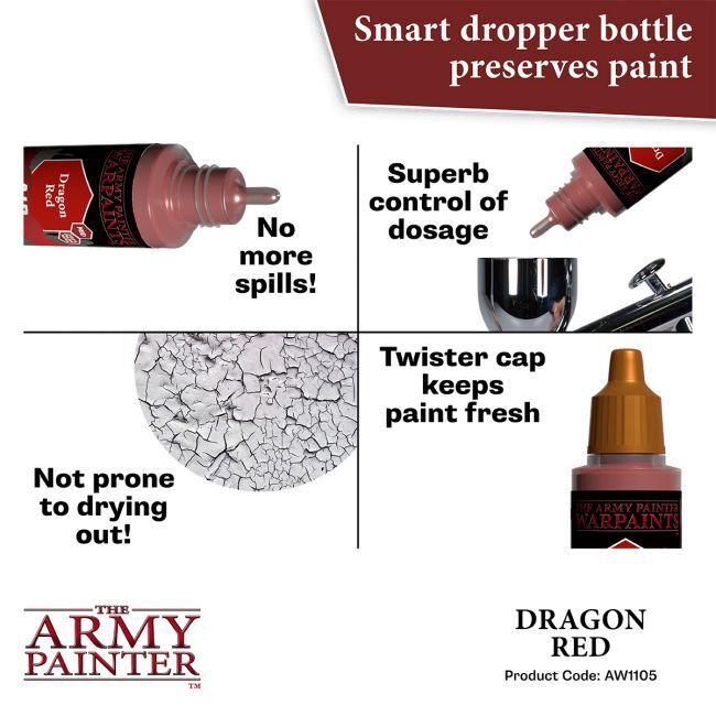 The Army Painter Warpaints Air: Dragon Red - 18ml Acrylic Paint