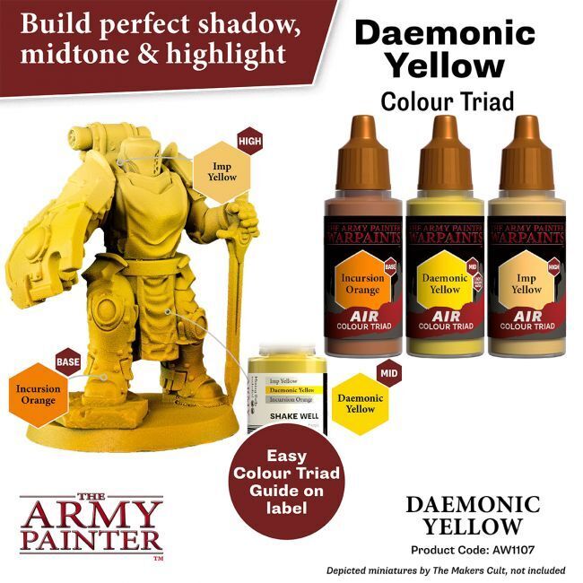 The Army Painter Warpaints Air: Daemonic Yellow - 18ml Acrylic Paint