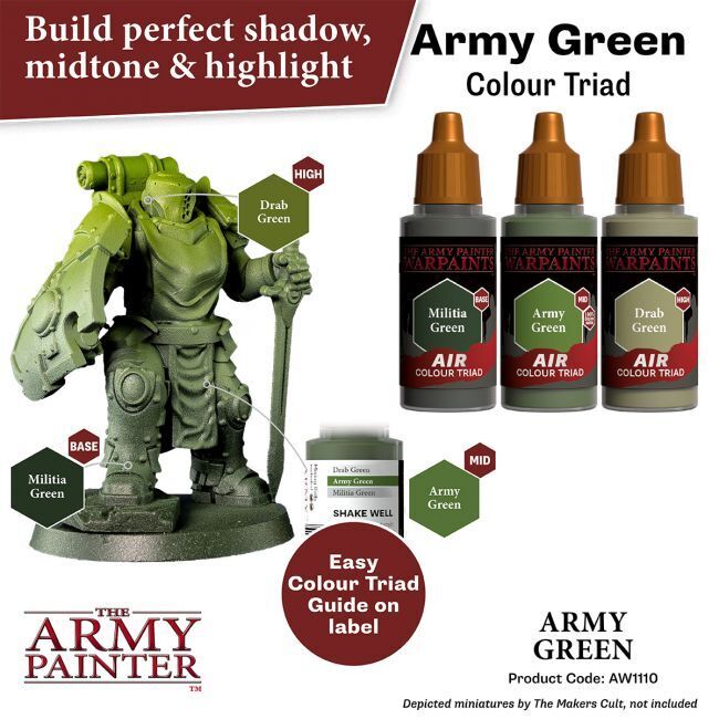 The Army Painter Warpaints Air: Army Green - 18ml Acrylic Paint