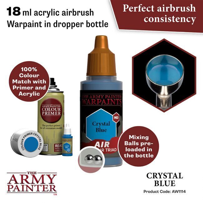 The Army Painter Warpaints Air: Crystal Blue - 18ml Acrylic Paint