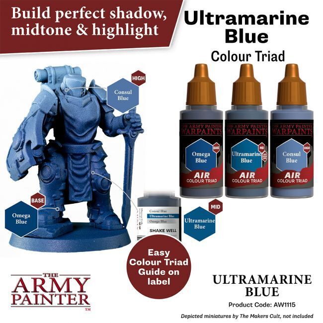 The Army Painter Warpaints Air: Ultramarine Blue - 18ml Acrylic Paint