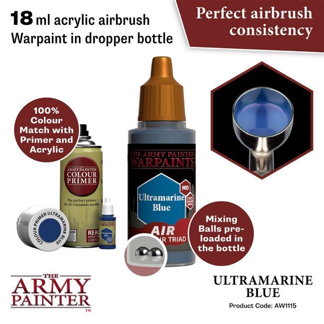 The Army Painter Warpaints Air: Ultramarine Blue - 18ml Acrylic Paint