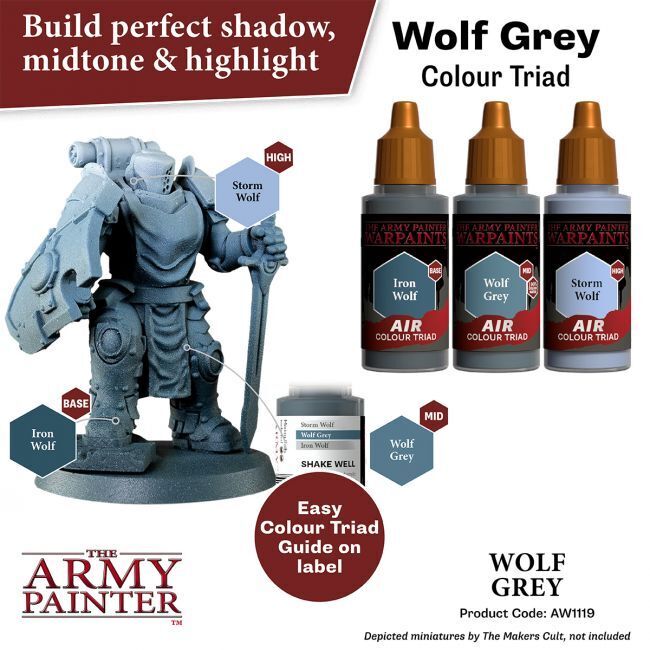 The Army Painter Warpaints Air: Wolf Grey - 18ml Acrylic Paint