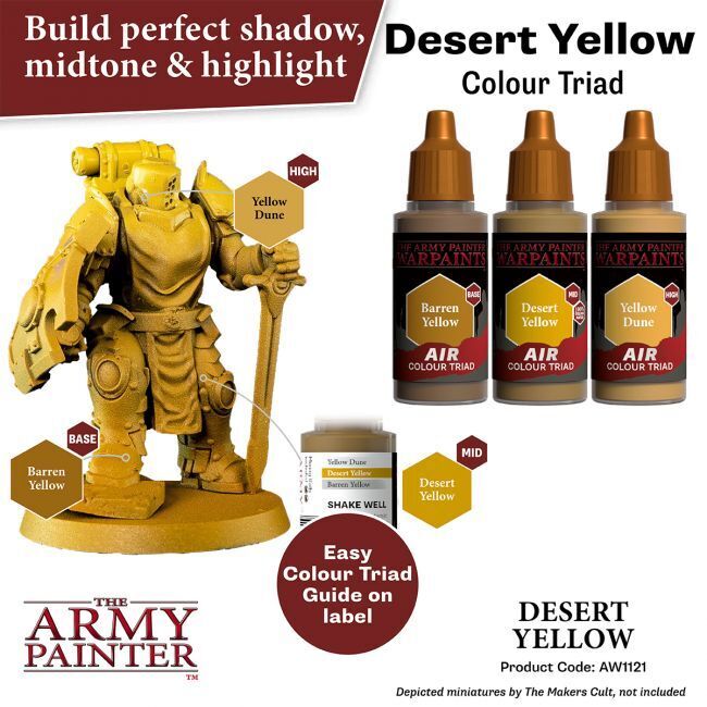 The Army Painter Warpaints Air: Desert Yellow - 18ml Acrylic Paint