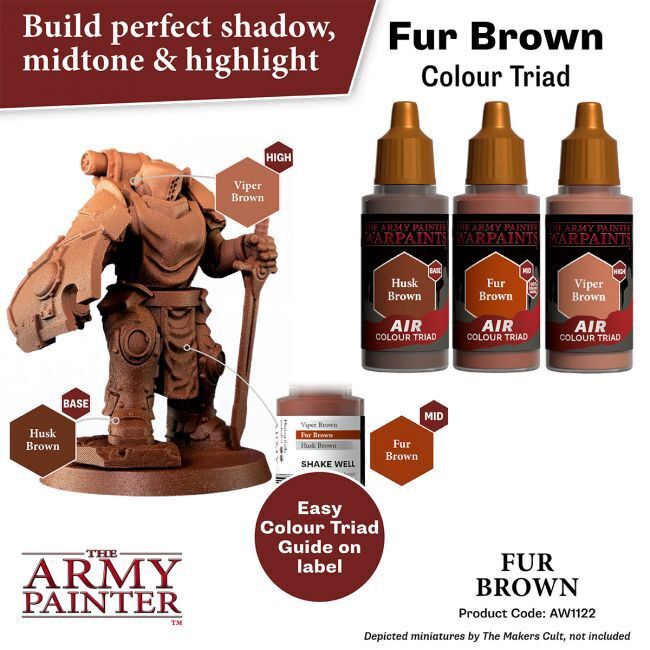 The Army Painter Warpaints Air: Fur Brown - 18ml Acrylic Paint