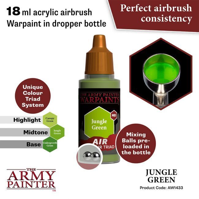 The Army Painter Warpaints Air: Jungle Green - 18ml Acrylic Paint