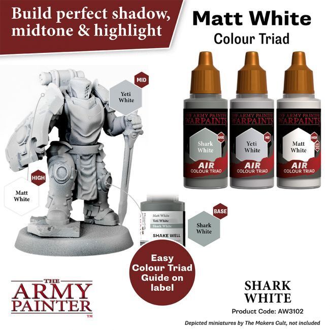 The Army Painter Warpaints Air: Shark White - 18ml Acrylic Paint