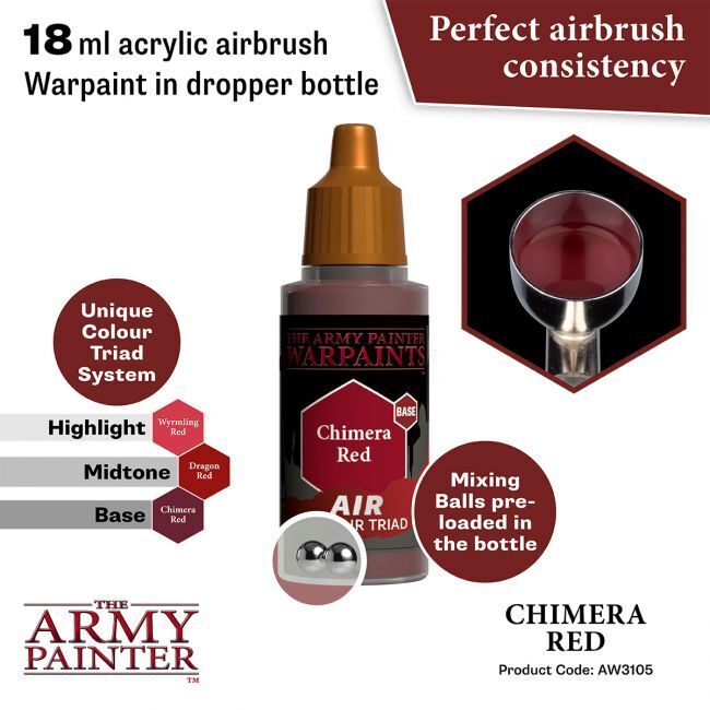 The Army Painter Warpaints Air: Chimera Red - 18ml Acrylic Paint