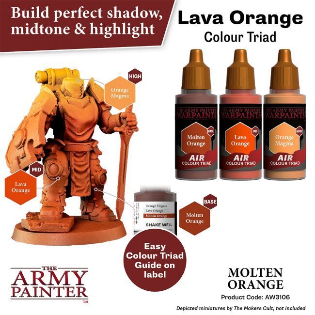 The Army Painter Warpaints Air: Molten Orange - 18ml Acrylic Paint