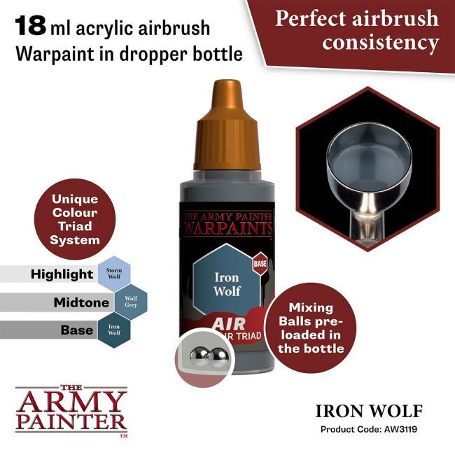 The Army Painter Warpaints Air: Iron Wolf - 18ml Acrylic Paint