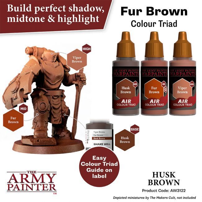 The Army Painter Warpaints Air: Husk Brown - 18ml Acrylic Paint