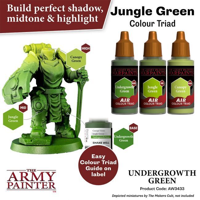 The Army Painter Warpaints Air: Undergrowth Green - 18ml Acrylic Paint