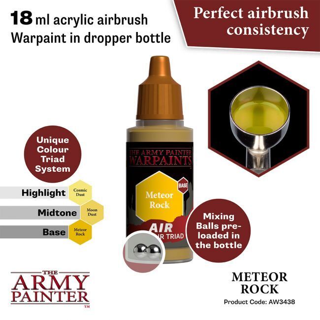 The Army Painter Warpaints Air: Meteor Rock - 18ml Acrylic Paint