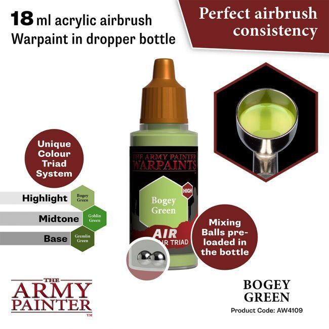 The Army Painter Warpaints Air: Bogey Green - 18ml Acrylic Paint