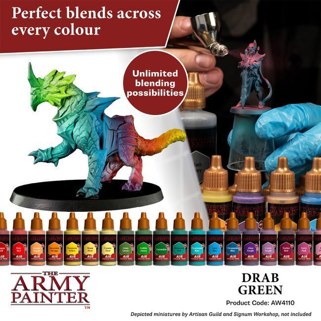 The Army Painter Warpaints Air: Drab Green - 18ml Acrylic Paint