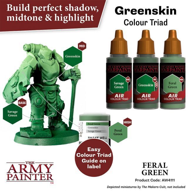 The Army Painter Warpaints Air: Feral Green - 18ml Acrylic Paint