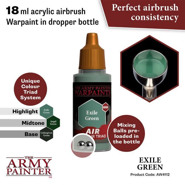 The Army Painter Warpaints Air: Exile Green - 18ml Acrylic Paint