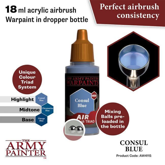 The Army Painter Warpaints Air: Consul Blue - 18ml Acrylic Paint