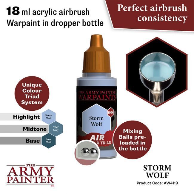 The Army Painter Warpaints Air: Storm Wolf - 18ml Acrylic Paint