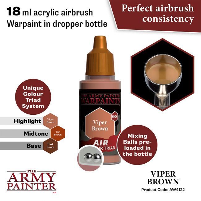 The Army Painter Warpaints Air: Viper Brown - 18ml Acrylic Paint