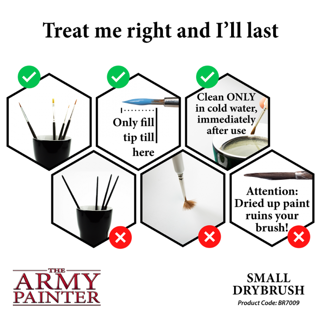 The Army Painter Wargamer Brush - Small Drybrush