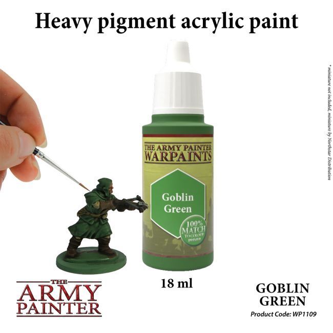 The Army Painter Warpaints: Goblin Green - 18ml Acrylic Paint