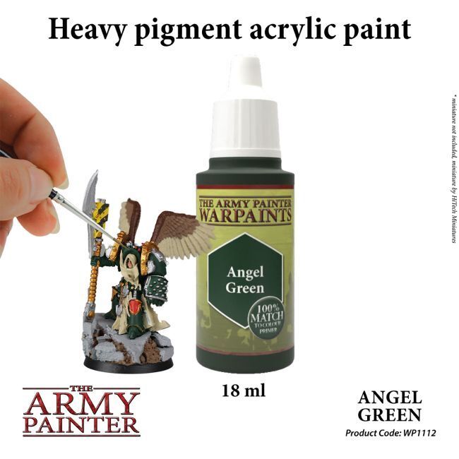 The Army Painter Warpaints: Angel Green - 18ml Acrylic Paint