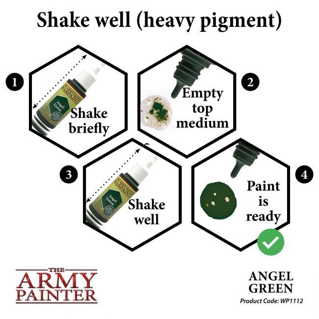 The Army Painter Warpaints: Angel Green - 18ml Acrylic Paint