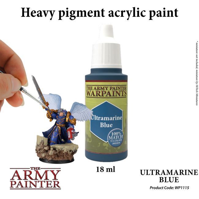 The Army Painter Warpaints: Ultramarine Blue - 18ml Acrylic Paint