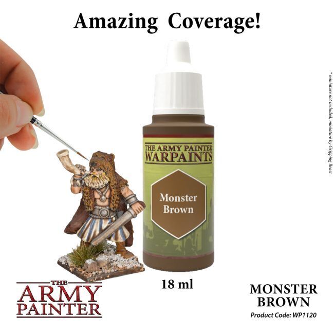 The Army Painter Warpaints: Monster Brown - 18ml Acrylic Paint