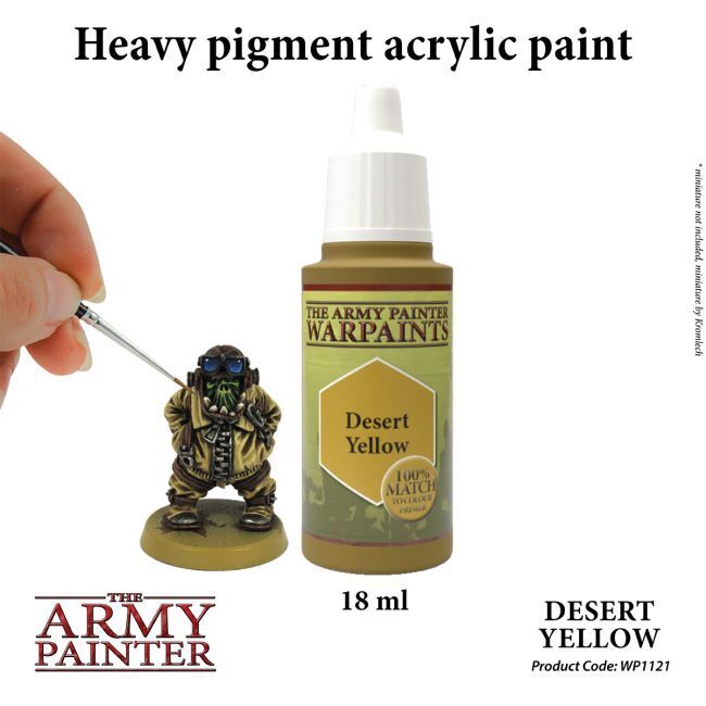 The Army Painter Warpaints: Desert Yellow - 18ml Acrylic Paint