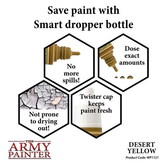 The Army Painter Warpaints: Desert Yellow - 18ml Acrylic Paint