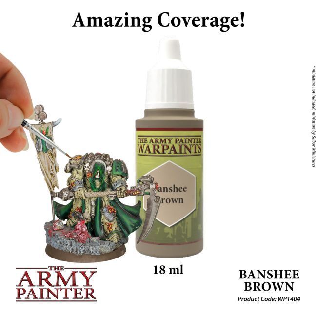 The Army Painter Warpaints: Banshee Brown - 18ml Acrylic Paint