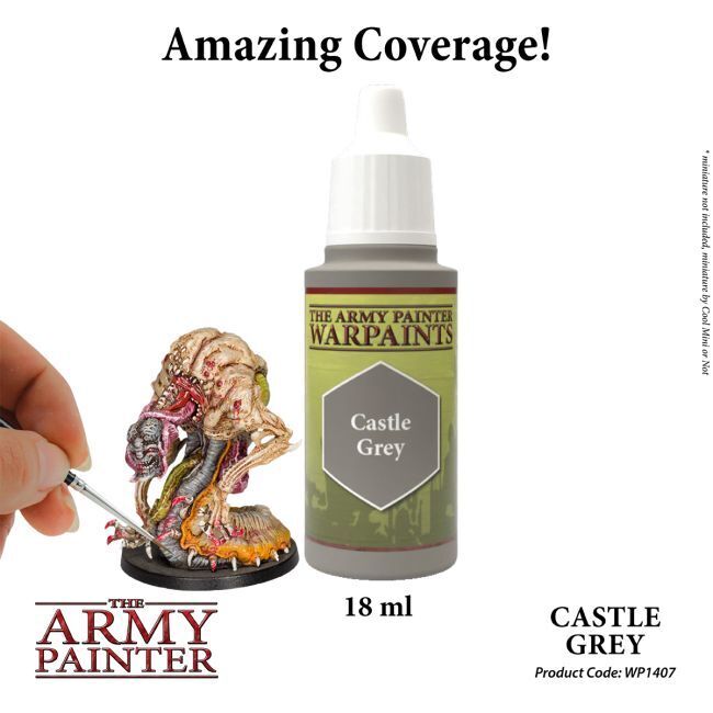 The Army Painter Warpaints: Castle Grey - 18ml Acrylic Paint