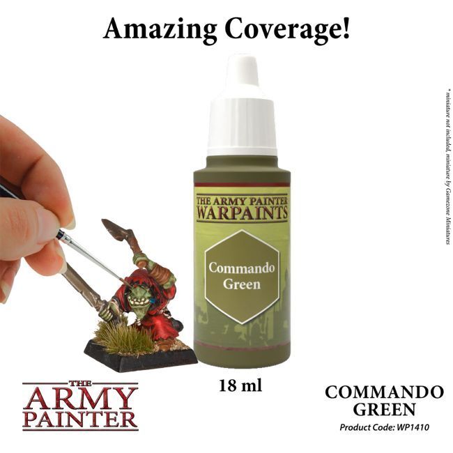 The Army Painter Warpaints: Commando Green - 18ml Acrylic Paint