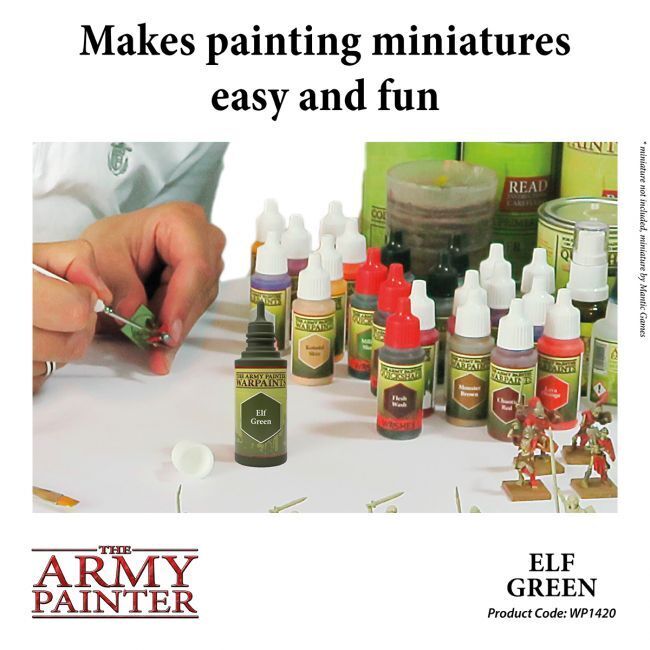 The Army Painter Warpaints: Elf Green - 18ml Acrylic Paint