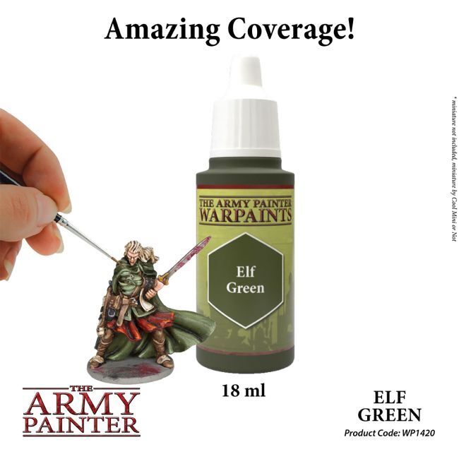 The Army Painter Warpaints: Elf Green - 18ml Acrylic Paint