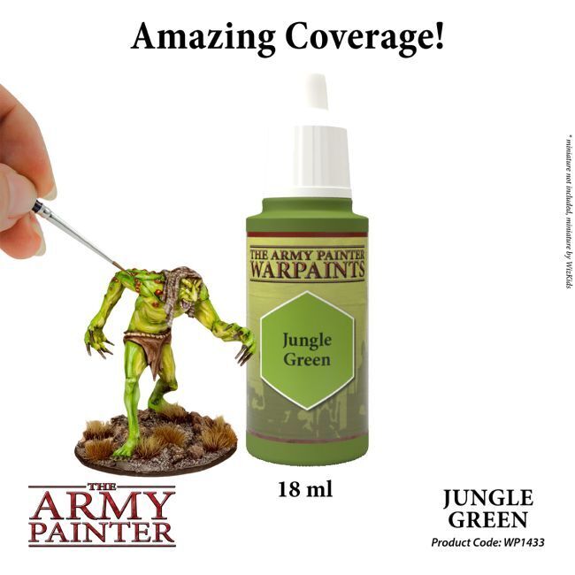 The Army Painter Warpaints: Jungle Green - 18ml Acrylic Paint