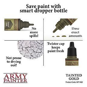 The Army Painter Warpaints Metallic: Tainted Gold - 18ml Acrylic Paint