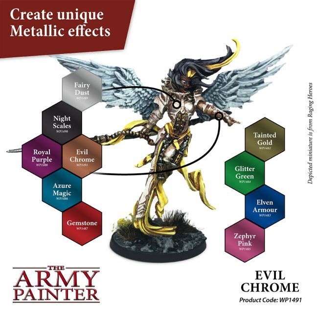 The Army Painter Warpaints Metallic: Evil Chrome - 18ml Acrylic Paint