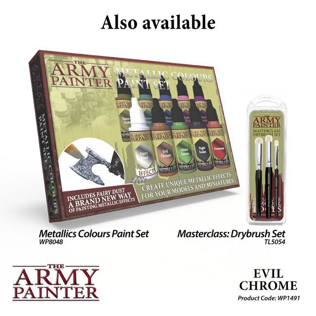 The Army Painter Warpaints Metallic: Evil Chrome - 18ml Acrylic Paint