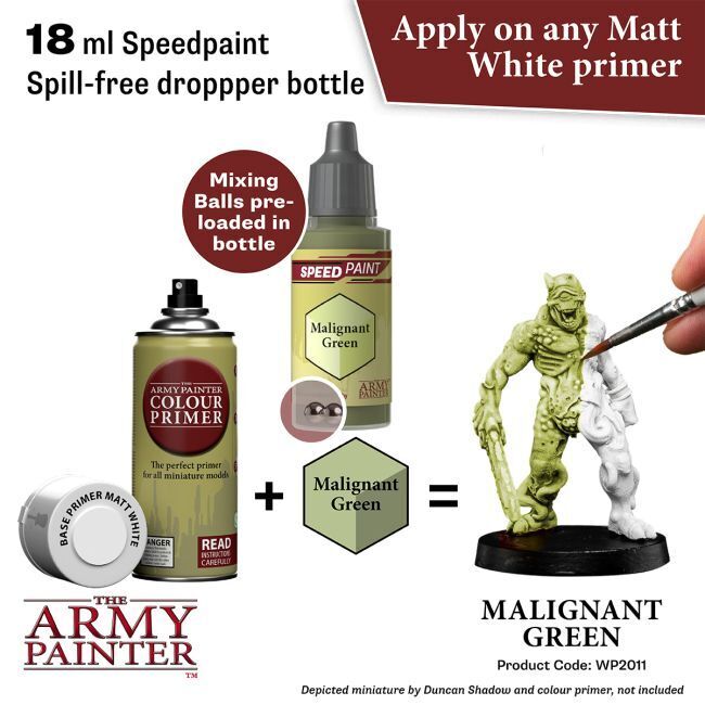 The Army Painter Speedpaint: Malignant Green - 18ml Acrylic Paint