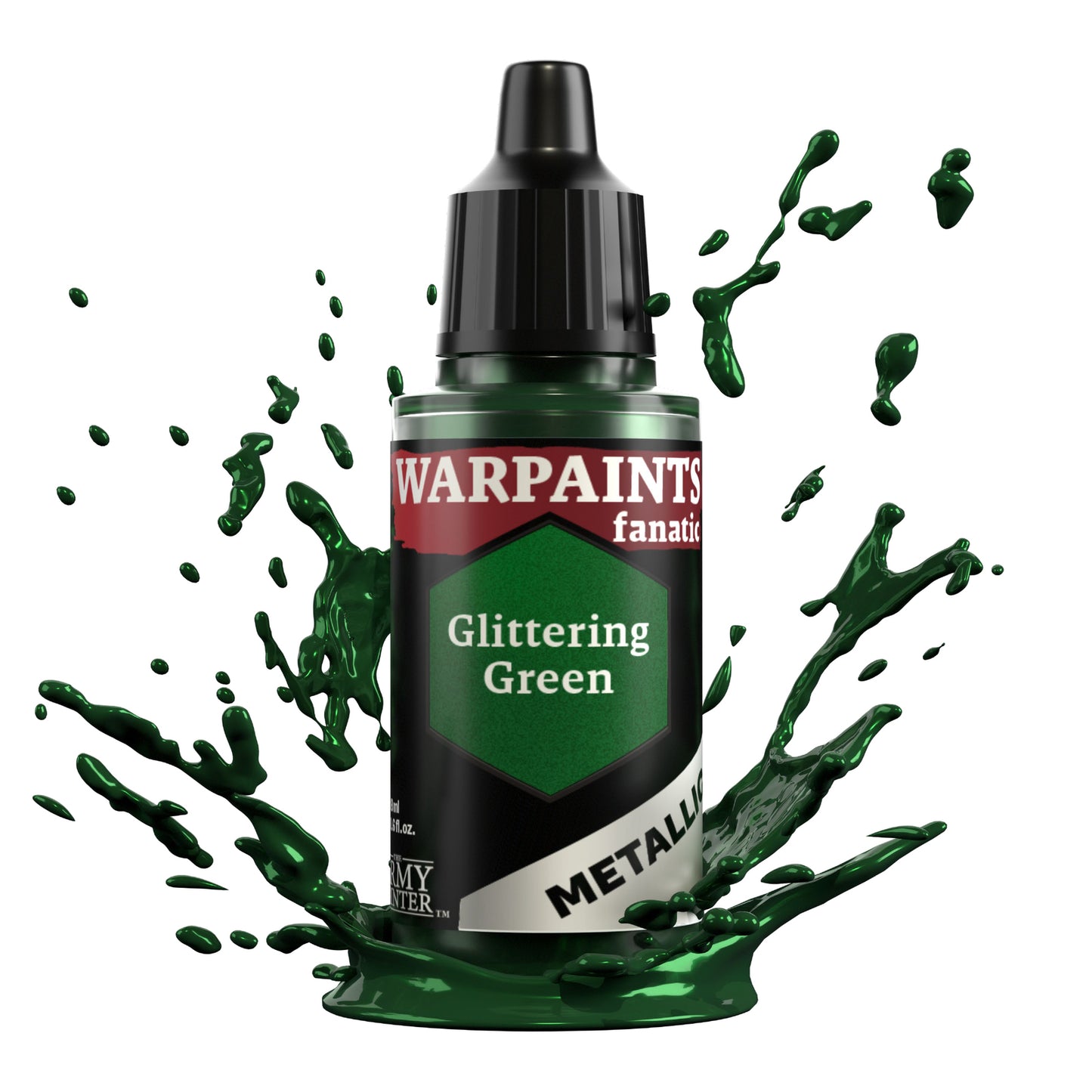 The Army Painter Warpaints Fanatic Metallic: Glittering Green - 18ml Acrylic Paint