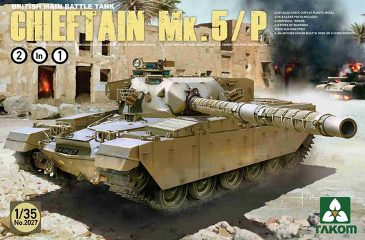 Takom 1/35 British Main Battle Tank Chieftain Mk.5/P 2 in 1 Plastic Model Kit