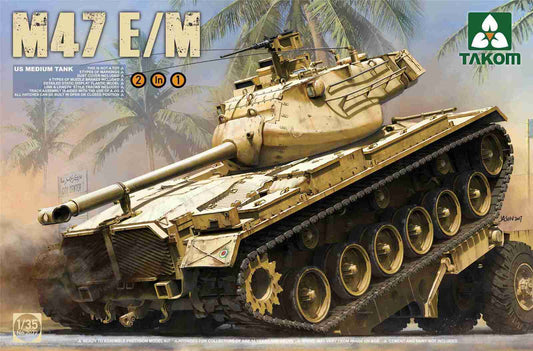 Takom 1/35 US Medium Tank M47 E/M 2 in 1 Plastic Model Kit