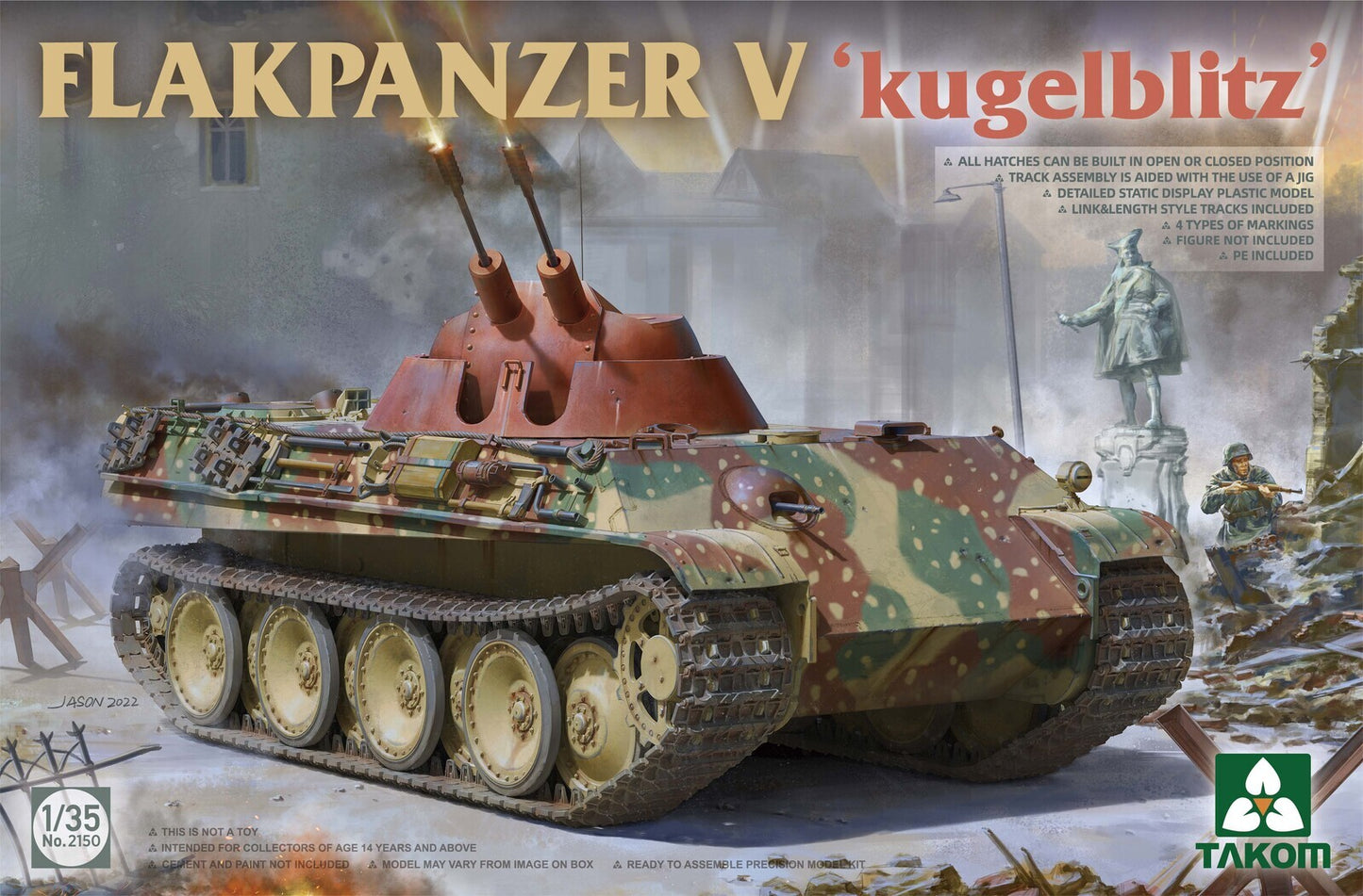 Takom 1/35 Plakpanzer V 'Kugelblitz' Plastic Model Kit