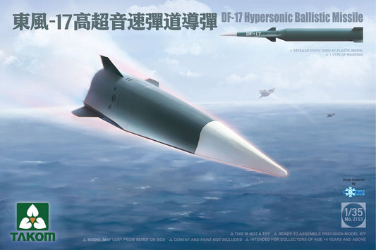 Takom 1/35 DF-17 Hypersonic Ballistic Missile Plastic Model Kit